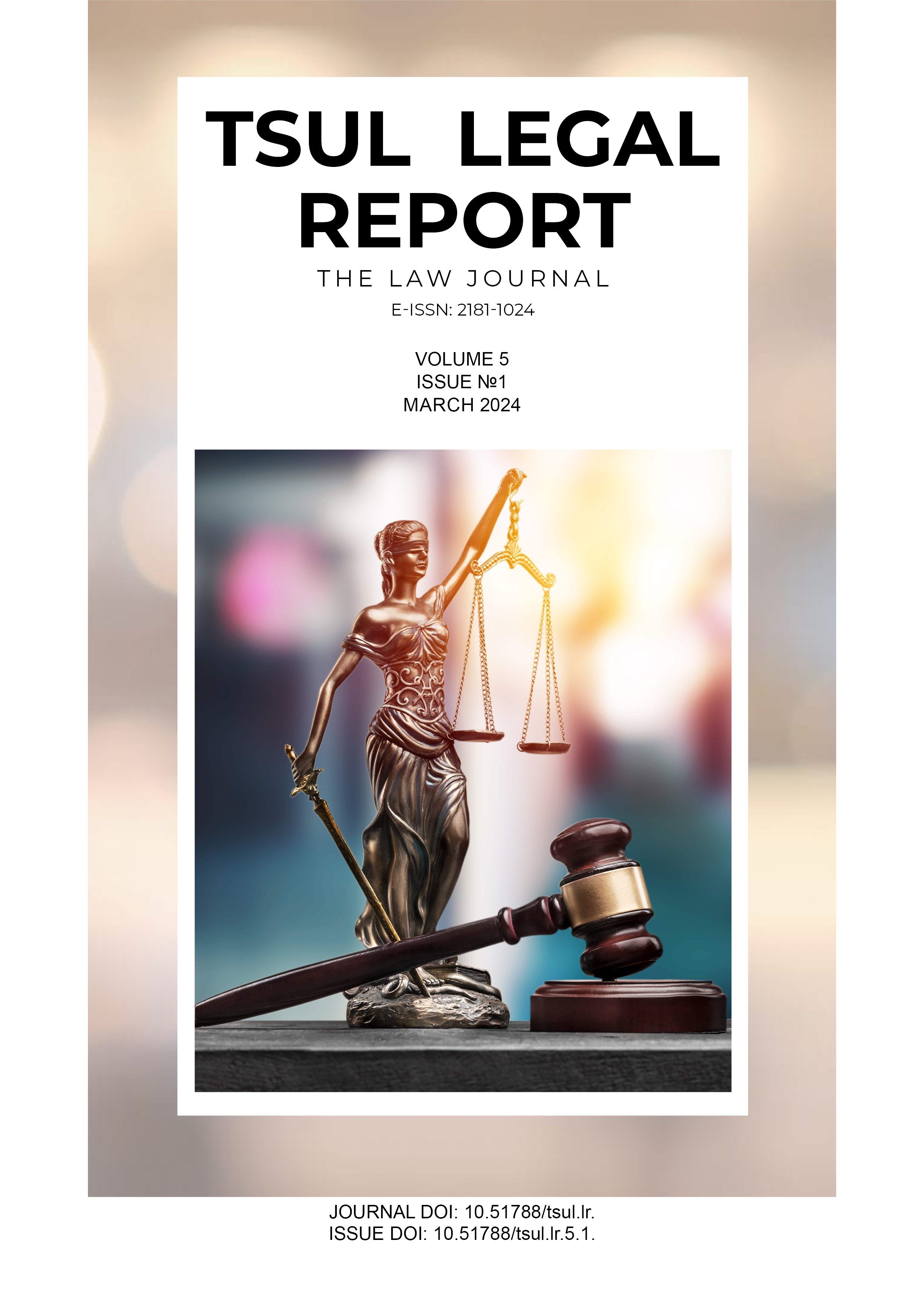 					View Vol. 5 No. 1 (2024): TSUL Legal Report
				