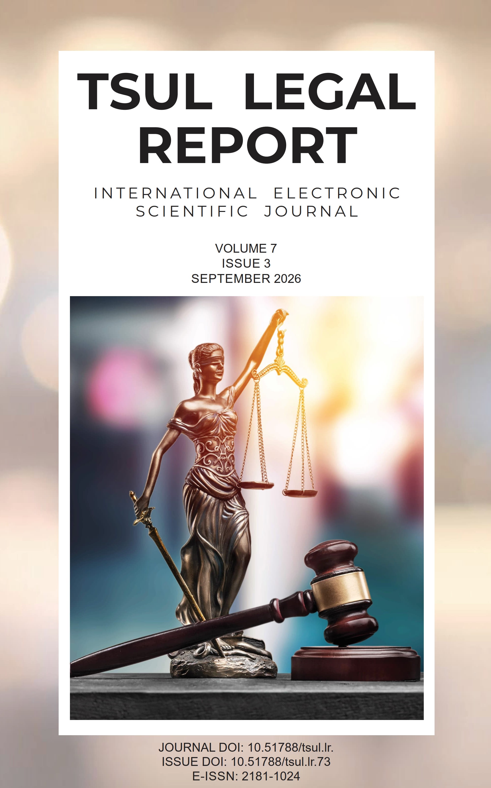 					View Vol. 7 No. 3 (2026): TSUL Legal Report
				